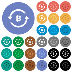 Wall Mural - Bitcoin pay back round flat multi colored icons