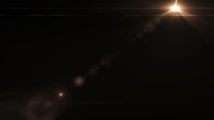 Wall Mural - abstract lens flare light animation movement over black background