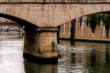 Wall Mural - paris bridges seine river