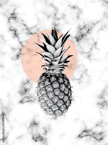 wektor-tekstury-marmurowy-projekt-z-ananasem-czarny-i-bialy-wektorowa-ilustracja