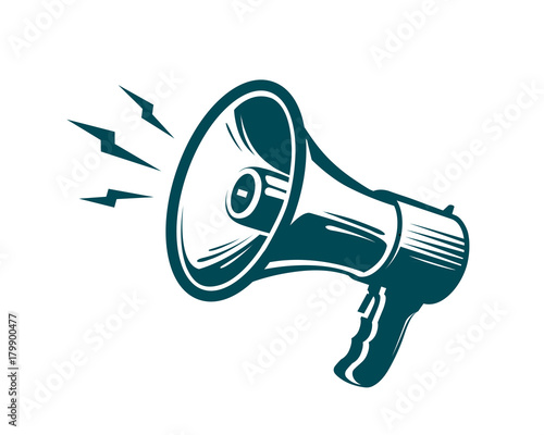 Fotografía Megaphone, loudspeaker symbol