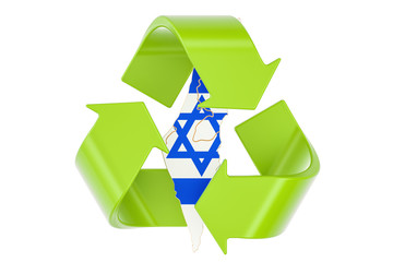 Canvas Print - Recycling in Israel concept, 3D rendering