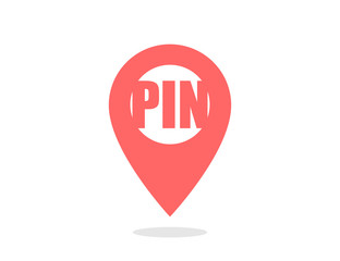 Wall Mural - pin - vector icon location pin. map pin icon red color