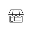online store market line black icon