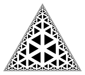 Wall Mural - fractal triangle - vector op art