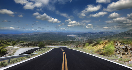 Canvas Print - Asphalted road