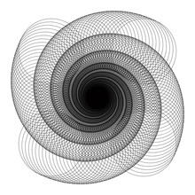 Vector Wavy Twirl Annular Rosette - Graphic Element - Generative Art  