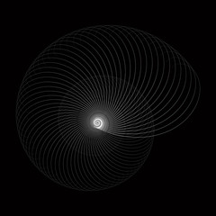 Wall Mural - vector computer generated helix fractal - generative art