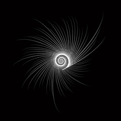 Wall Mural - vector computer generated helix fractal - generative art