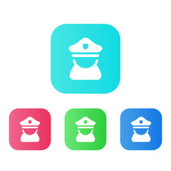 Sticker - Four Colors - Flat App Icons