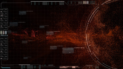 Fototapete - Hi-tech user interface head up display for background computer desktop screen display