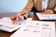© Charlie's - Auditor or internal revenue service staff, Financial inspector making report, calculating or checking balance. Business Audit concept