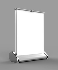Wall Mural - Double sided  A4 A3 PVC PP paper Table Top Set Stand Mini Roll Up Banner,Pull Up Banner Standee Banner Stand,Table Banner Stand,Banner Stands Product. 3d render illustration