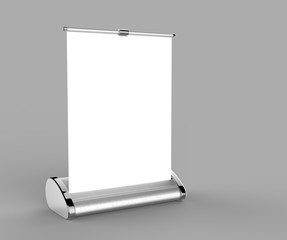 Wall Mural - A4 A3 PVC PP paper Table Top Set Stand Mini Roll Up Banner,Pull Up Banner Standee Banner Stand,Table Banner Stand,Banner Stands Product. 3d render illustration