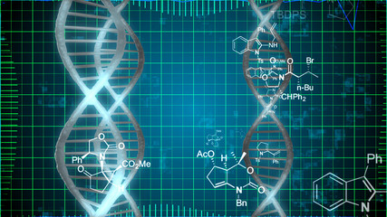 DNA Drawing on Blue Network