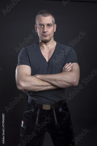 handsome male carpenter Poster Mural XXL