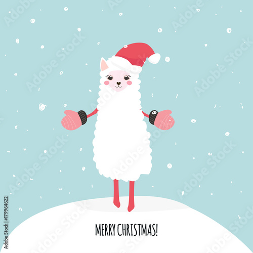 Download Merry christmas cute greeting card with cartoon funny ...