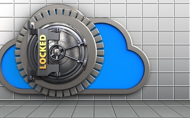 Wall Mural - 3d cloud safe