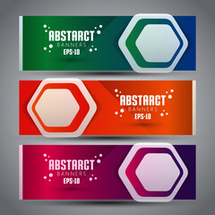 Wall Mural - Vector Abstract Design Banner Web Template - EPS 10