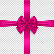 © olgamurkot - Silk bow and ribbon isolated on transparent background, vector