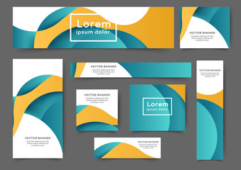 Wall Mural - Web banner waves