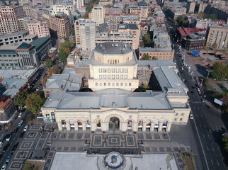 Wall Mural - Yerevan, capital of Armenia. Main Square aerial drone shot