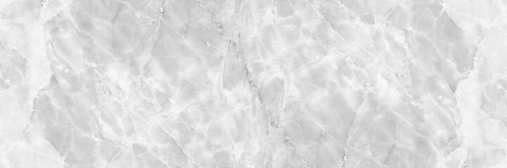 Poster - horizontal elegant white marble texture for pattern and background