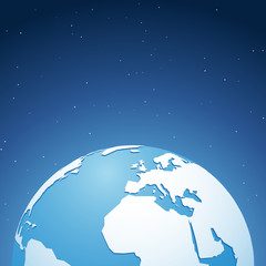 Wall Mural - world globe in space