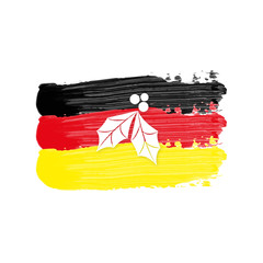 Wall Mural - Deutschland Flagge mit Stechpalme