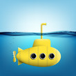 submarine with periscope underwater
