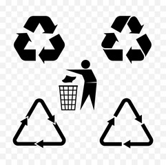 set of recycle symbols