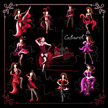 Graphical Illustration With The Cabaret Dancer_set