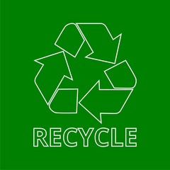 Sticker - Recycle eco symbol, Recycle sign