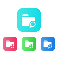 Poster - Four Colors - Flat App Icons