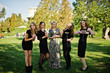 © AS Photo Family - Five girls wear on black having fun at hen party.