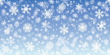Blue Snowflake Background - Stock Vector