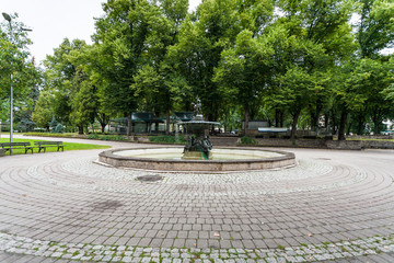 Poster - oldest city fountain in Vermanes Garden