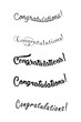 © vander - Congratulations lettering. Calligraphy handwritten phrase.