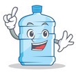 Finger gallon character cartoon style