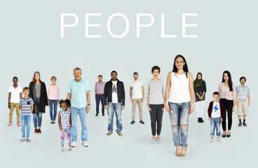 Wall Mural - Diverse people set