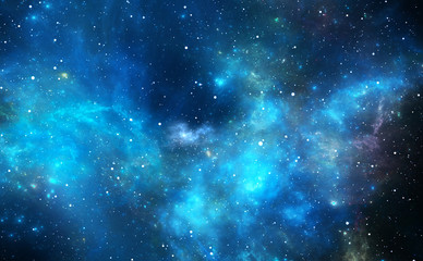 Wall Mural - space background with nebula and stars