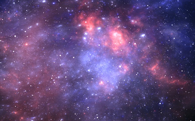 Wall Mural - space background with nebula and stars