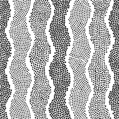 Fototapete - Irregular dots pattern. Seamless background. Mosaic art tile of small dots on white background. Random circles.