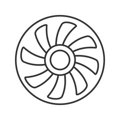 Sticker - exhaust fan linear icon