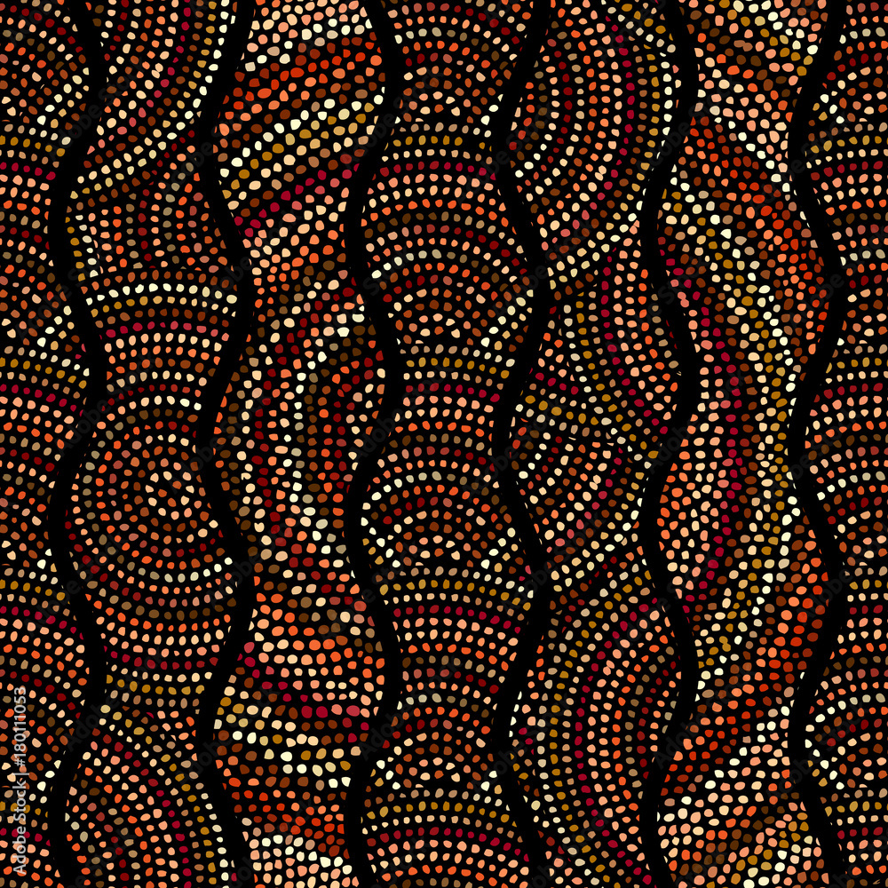 Ethnic boho seamless pattern in african style on black background ...