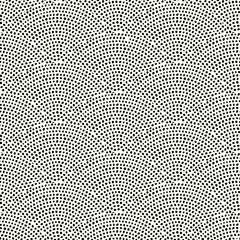 Fototapete - Irregular dots pattern. Seamless background. Mosaic art tile of small dots on white background. Random circles.