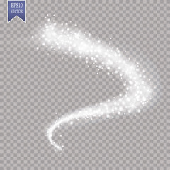 Wall Mural - Abstract vector glowing magic star light effect
