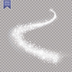 Wall Mural - Abstract vector glowing magic star light effect
