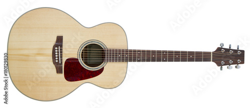 Fotografía Acoustic guitar isolated on white background