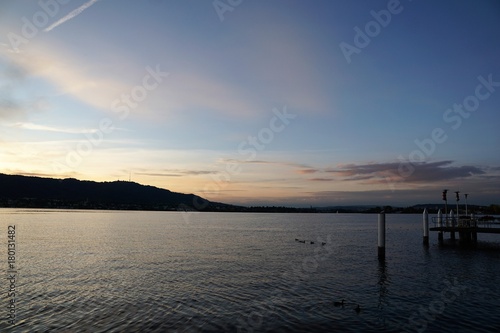 Photographie Zürisee in Kanton Zürich in der Schweiz in Zollkion